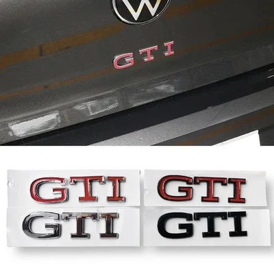 For GTI 2PCS logo posteriore Embleme Stemmi ed elementi ornamentali Plastic - Image 1 of 4