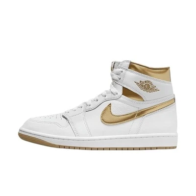 Women's 13, Men's 11.5  Nike Air Jordan 1 Retro High OG FD2596-107 White Gold x - Image 1 of 4