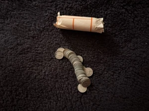 Canadian Silver $5 Roll 1967 Canadian Centennial Mackerel 50 Dimes Below Melt - Picture 1 of 3