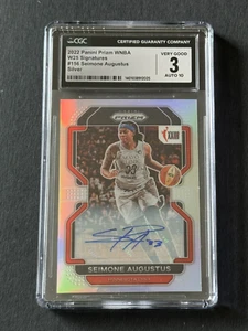 2022 Panini WNBA Prizm 156 SEIMONE AUGUSTUS Signed HOF Autographed CGC 3 AUTO 10 - Picture 1 of 12