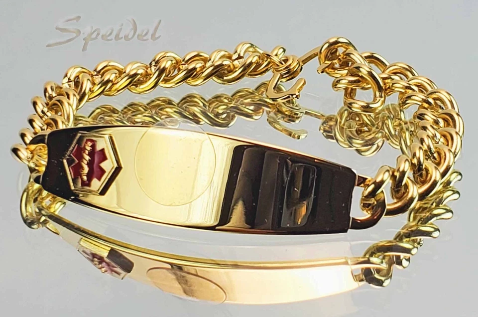 Speidel Medilog Medical Alert Bracelet in Gold Tone