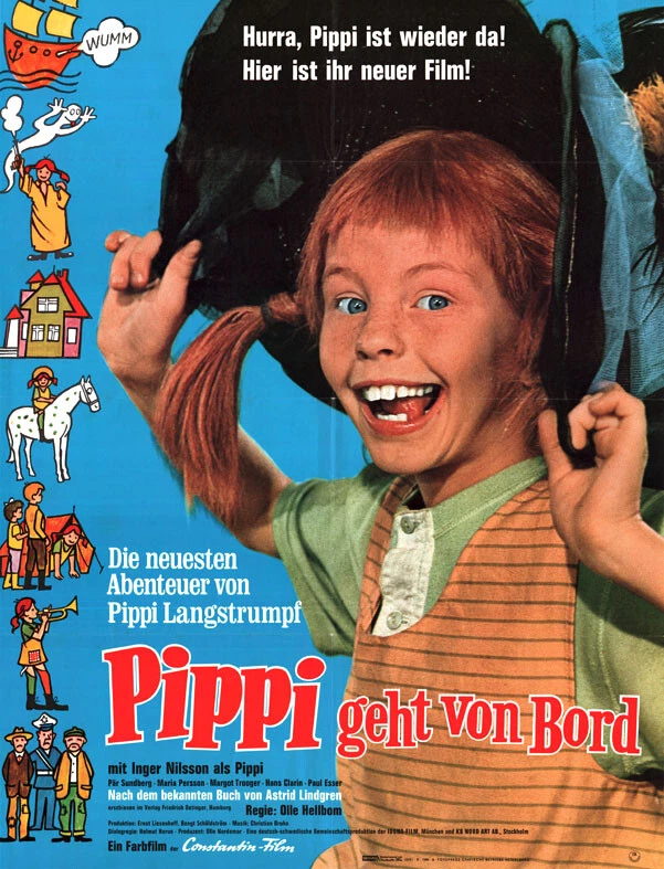 Pippi geht von Bord ORIGINAL A1 Kinoplakat Inger Nilsson / Pippi Langstrumpf - Bild 1 von 1