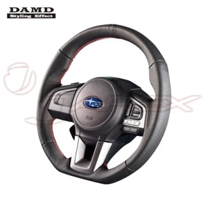 DAMD Sports Steering Black Leather Red Stitch for LEGACY OUTBACK BS9 SS362-RX - Picture 1 of 4
