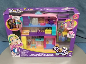 Polly Pocket Pollyville Mighty School Spielset mit 12+ Zubehör & Schließfach Mattel - Bild 1 von 7
