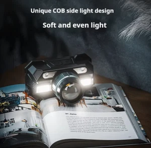 Headlamp Rechargeable LED Headlight Zoomable Head Torch Lamp Flashlight USA - Picture 1 of 5