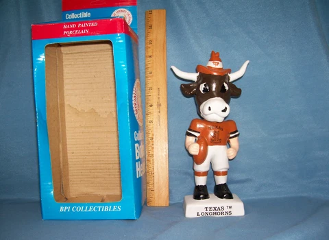 1996 BPI UNIVERSITY OF TEXAS LONGHORNS MASCOT PORCELAIN BOBBLEHEAD VERY LIMITED! Cover