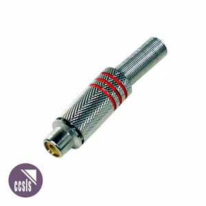 RCA Female Line Connector with Red Rings - Bild 1 von 1