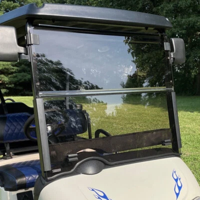 Tinted Golf Cart Windshield For EZGO RXV 2008-Up, 3/16" Thick With Bottom Gasket Foto 1 de 4