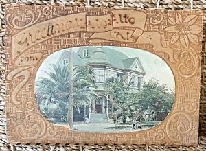 Vintage "Greetings from Palo Alto, Cal." Pyrographic Box - Picture 1 of 4