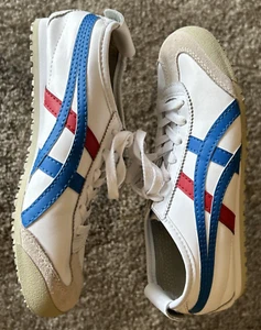 Onitsuka Tiger Mexico 66 White Blue Red DL408/F580320 Wmn's Sz 6 Leather - Picture 1 of 10