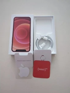Apple iPhone 12 Mini 64 GB A2176 Red Empty Box Only With Cable - Picture 1 of 5