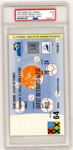 1998 FRANCE FIFA WORLD CUP TICKET STUB FINAL FRANCE BRAZIL ZIDANE RONALDO PSA ! - Picture 1 of 2