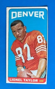 1965 Topps große Fußballkarte #65 Lionel Taylor Denver Broncos - Bild 1 von 2