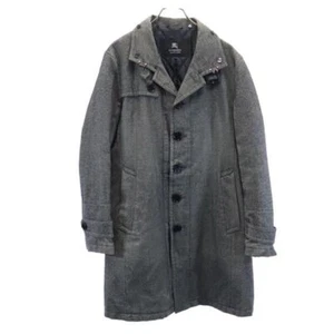 BURBERRY BLACK LABEL Sanyo Shokai trench coat L Gray Quilted back Men's - Picture 1 of 10