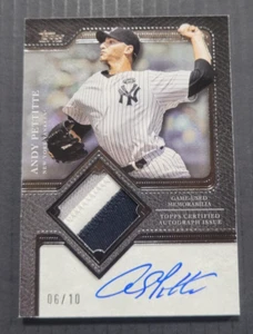 2025 Topps Andy Pettitte Flagship Auto GU Patch Card #ed 06/10 3 Color Yankees - Picture 1 of 2