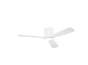 Kichler Volos 54 Zoll Innen mattweißer flacher Ventilator mit LED-Licht & Fernbedienung - Bild 1 von 3