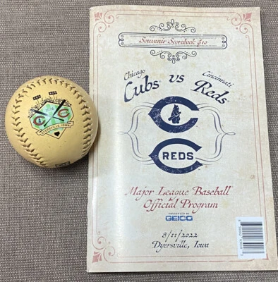 2022 MLB Field of Dreams Game Official Program and Game Date Baseball: Cubs/Reds - Image 1 of 4