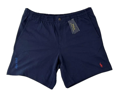 Polo Ralph Lauren Men's Flat Front Piqué Shorts in Newport Navy Size-L NWT - Image 1 of 4
