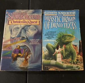 Lot of 2 by Elizabeth Scarborough paperback books Drastic Dragon Of Draco ,Texas - Picture 1 of 3