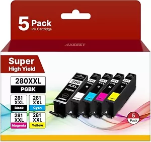 PGI-280XXL CLI-281XXL 5 Color Value Pack Replacement for Canon 280 281 Ink Cartr - Picture 1 of 6