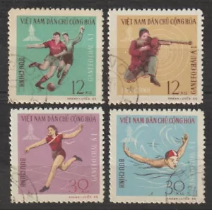 1966 North VN Stamps GANEFO Asian Games Scott # 442-445 Cto NH - Picture 1 of 1