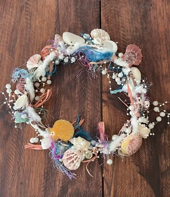 "Tocado concha marina corona boda sirena corona niña flor 20"" concha de playa" Foto 1 de 4