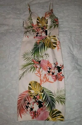 Asos Dress Womens Size 00  Floral Print Tie Open Back New never worn - Image 1 of 4