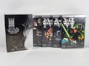 Star Wars Trilogy Episode IV V & VI DVD Box Set 2004 4-Disc Set PAL Region 4 - Picture 1 of 7