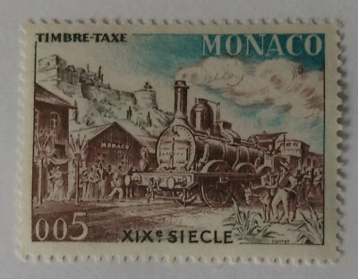 摩纳哥邮票,1960 年,sc#J59,完好,全新无标签,OG — 第 1/2 张图片