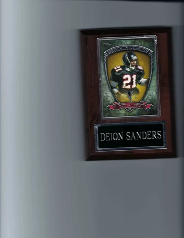 DEION SANDERS PLAQUE ATLANTA FALCONS FOOTBALL NFL   C4 Cover