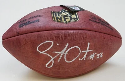 Shawne Merriman Signed Official NFL Football BAS Beckett COA Game Ball Autograph - Image 1 of 4