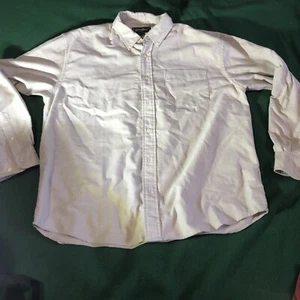 Eddie Bauer Shirt Mens Large Off White Button Up Dress Casual Outdoors Cotton - Picture 1 of 10