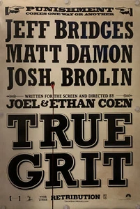 Póster original de una hoja de película True Grit - 2010 - Imagen 1 de 9