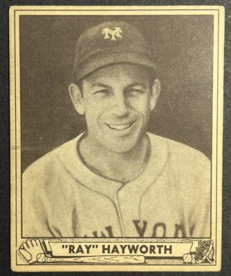 1940 年比赛球 Ray Hayworth #155 状况极佳无皱纽约巨人队 — 第 1/2 张图片