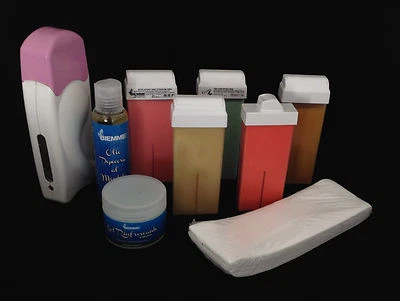 BIEMME Set,WachsgerÃ¤t,5 Wachspatronen,Vliesstreifen Enthaarung,Wachs,Haarentfernung