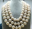 Huge 12-13Mm Natural South Sea Genuine White Pearl Necklace 50" 14K Gold Clasp