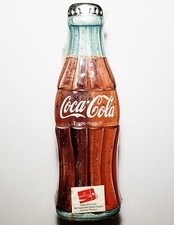 Coca-Cola Coke Bottle Metal Tin 1999 Christmas Popcorn 13" Container NOS