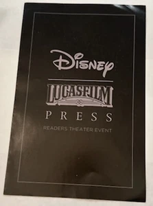 Star Wars Disney LUCASFILM PRESS Readers Theater Event Program - Picture 1 of 3