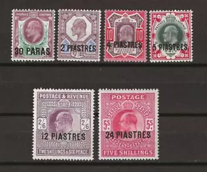BRITISH LEVANT 1911/13 SG 29/34 COMO NUEVO - Imagen 1 de 2