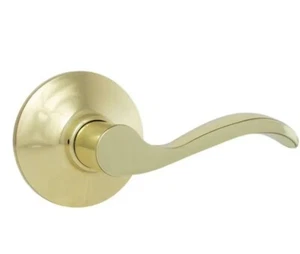Defiant Naples Polished Brass Hall/Closet Passage Door Lever, - Picture 1 of 2