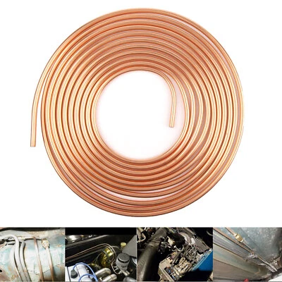 Copper Nickel Brake Fuel Line Tubing Kit 5/16 Od 25 Ft Coil Roll Inline Tube - Image 1 of 4