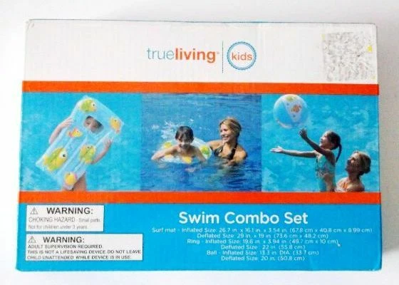 Juego combinado de piscina TrueLiving alfombra de surf anillo de natación bola edades 3+  Foto 1 de 1