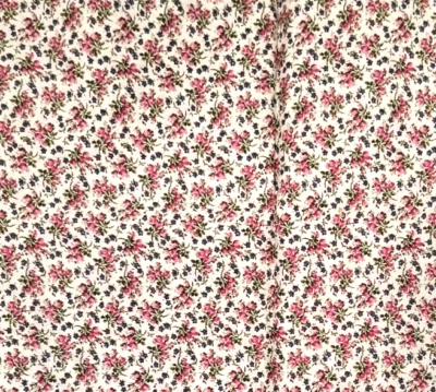 New 1 Yard Cotton Fabric 42"W x36"L Red Pink Blue Green Floral Craft Sew Quilt - Image 1 of 4