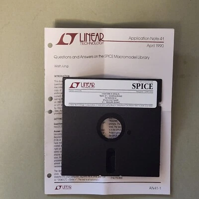Linear Technology SPICE and NOISE on (2) 5.25" Floppy Boot Disks 1990 - Image 1 of 3