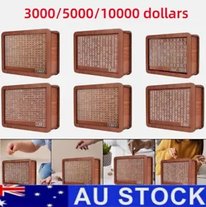 Wooden Money Box with Counter Piggy Bank Cash Coin Money Saving Box $1000-$10000 - Picture 1 of 16