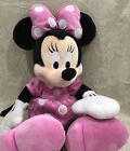 Disney Minnie Mouse Plush Doll 19? Pink Dress And Shoes W Hair bow
