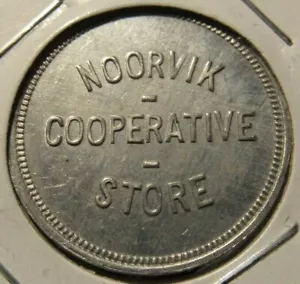 Vintage Noorvik Genossenschaftsladen Noorvik, AK 50c Handelszeichen - Alaska - Bild 1 von 2