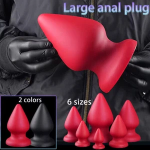 4.1-11cm Anal Plug Silicone Big Butt Plug Anal Dilator Dildo With Sucker Sex Toy - Picture 1 of 25