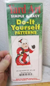 Patrón de arte de patio hágalo usted mismo, 48 x 30 agitando a la señora Santa Claus, con instrucciones - Imagen 1 de 4