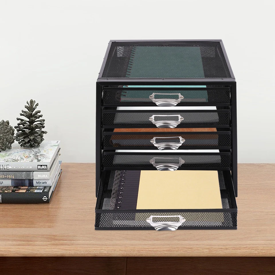 Desk Organizer with Organizer, Multifunction Paper Sorter File Stan - Image 1 of 4